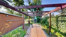 2.Terrasse mit Grillplatz Der n�chste Sommer kommt bestimmt - Moderner Bungalow am L�bitzsee