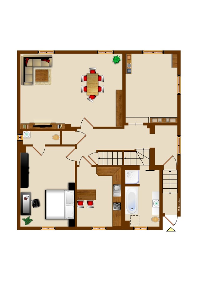 Grundriss EG Einfamilienhaus Aken