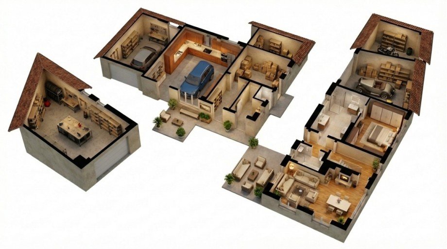 3D-Grundriss EG Einfamilienhaus K�then