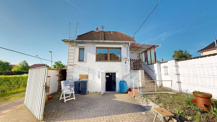 R�ckansicht Einfamilienhaus Aken