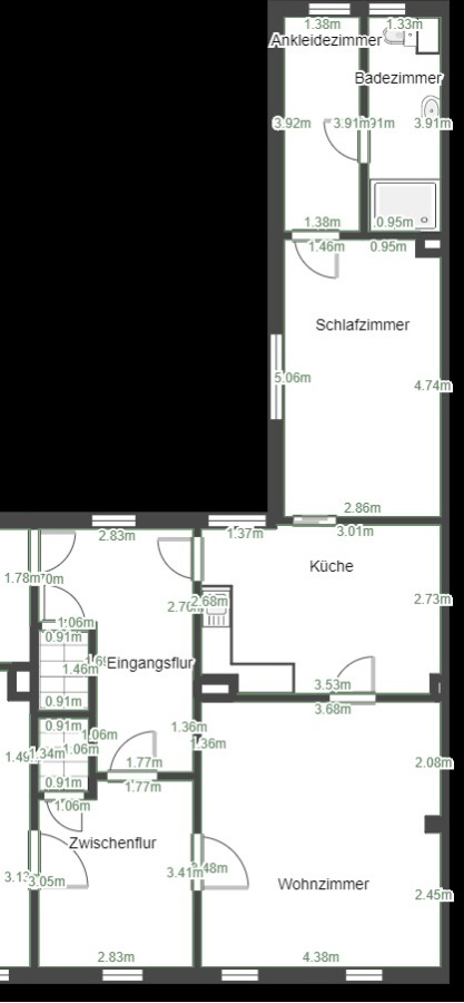 Grundriss Etagenwohnung Radegast