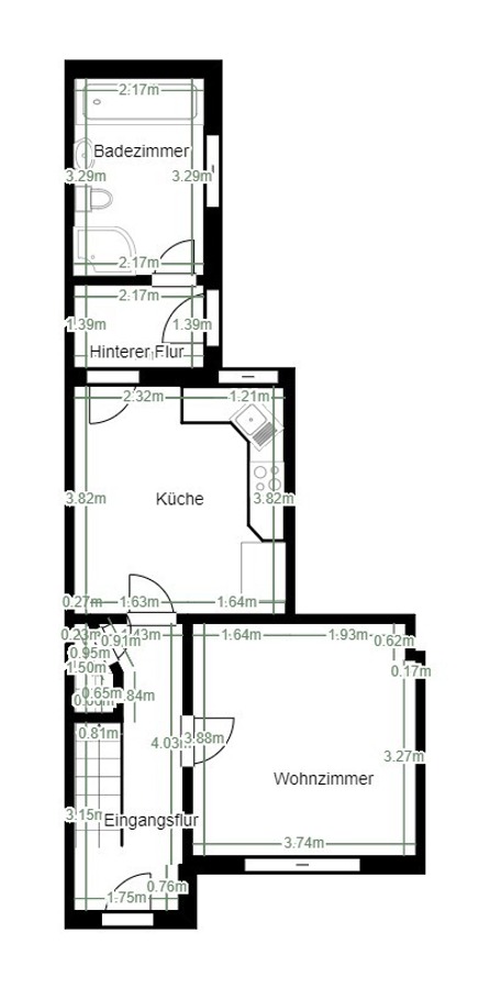 Grundriss EG Reihenmittelhaus Osternienburger Land