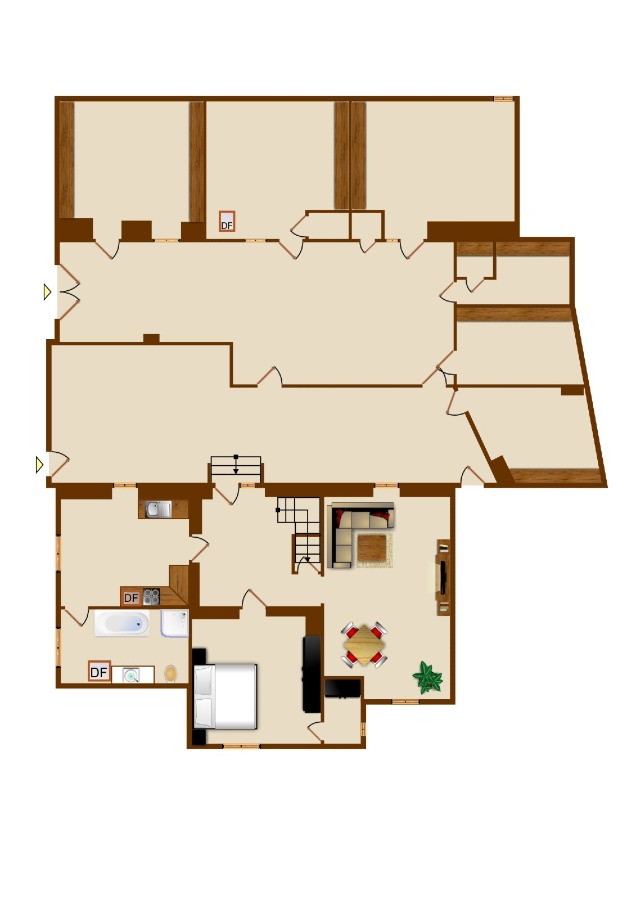 Grundriss EG Einfamilienhaus Trebbichau/Fuhne