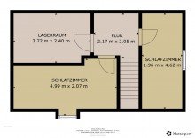 Grundriss DG Provisionsfrei f�r K�ufer: Reihenendhaus mit Garage, Werkstatt und Garten