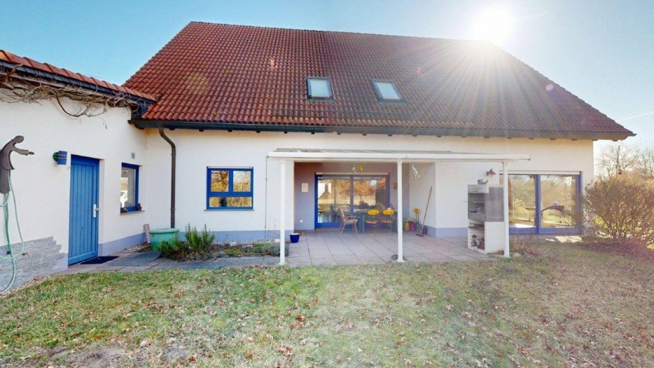 R�ckansicht Einfamilienhaus Diebzig