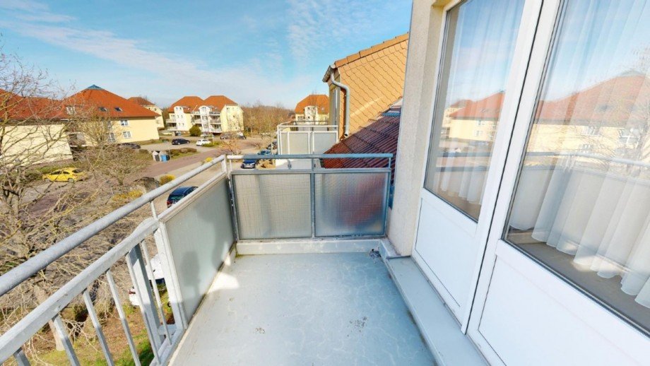 Blick vom Balkon Dachgeschosswohnung K�then