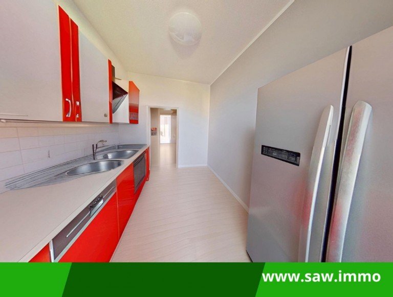 K�che K�then Etagenwohnung 3-Raum-Wohnung mit Balkonblick ins Gr�ne