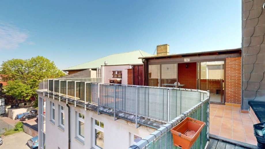 Dachterrasse Maisonettewohnung K�then