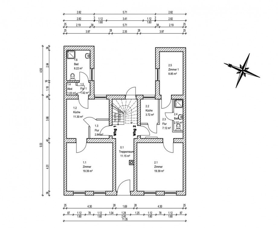 Grundriss EG Mehrfamilienhaus K�then