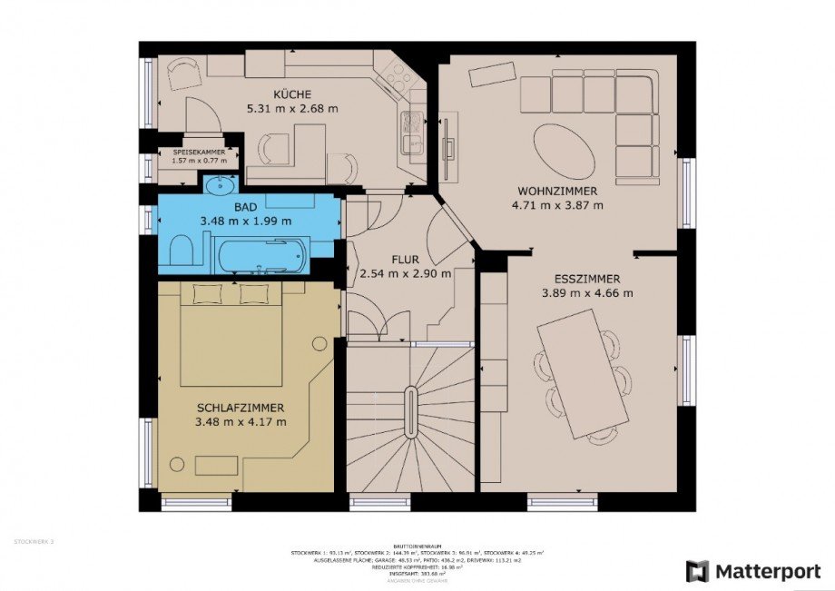 Grundriss OG Zweifamilienhaus Aken