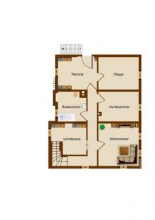 Grundriss UG Ohne K�uferprovision!!! Freistehendes Einfamilienhaus zum Wohnen auf einer Ebene