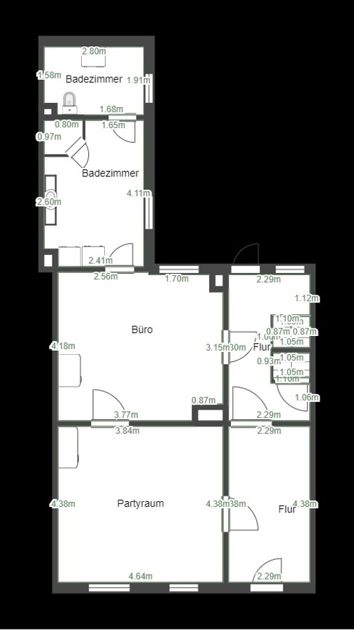 Grundriss EG Reihenmittelhaus K�then