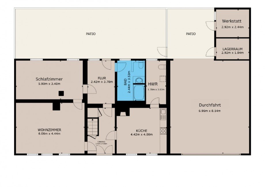 Grundriss EG Einfamilienhaus Dessau-Ro�lau