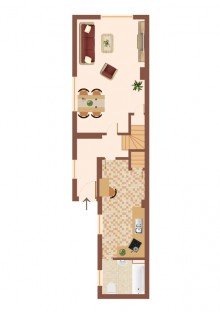 Grundrisss EG PROVISIONSFREI!!! Schicke Doppelhaush�lfte mit Pool und Garten
