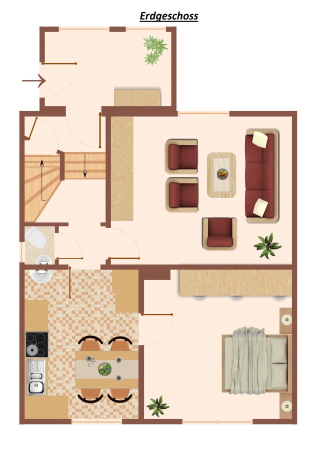Grundriss EG Einfamilienhaus K�nnern