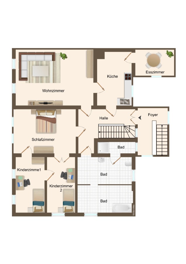 Grundriss EG Bauernhaus Wulfen