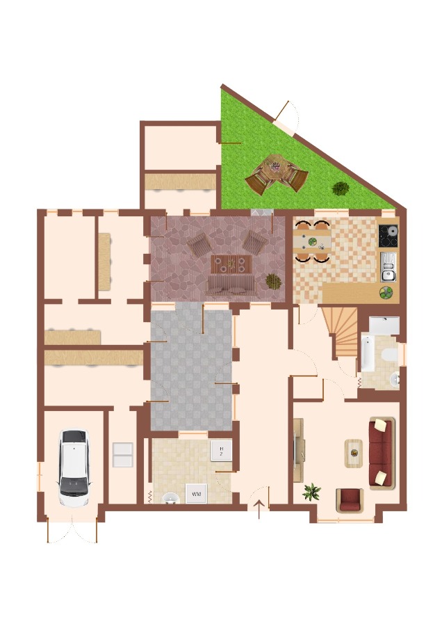 Grundriss EG Einfamilienhaus K�nnern