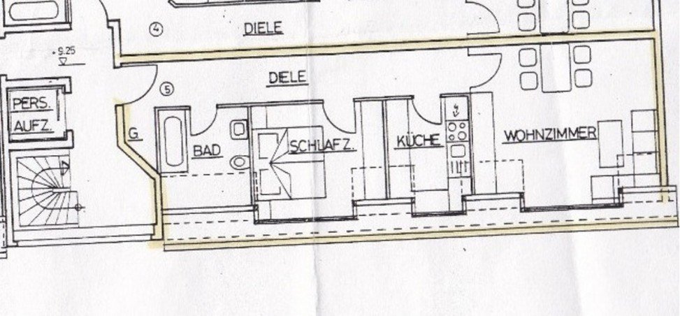 Grundriss Etagenwohnung K�then
