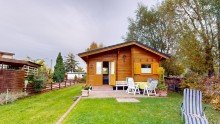 R�ckansicht mit Terrasse Ohne K�uferprovision!!! Neuwertiger Bungalow am L�bitzsee mit eigenem Steg