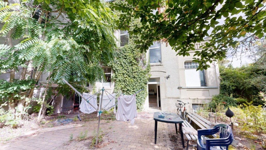 R�ckansicht Mehrfamilienhaus K�then