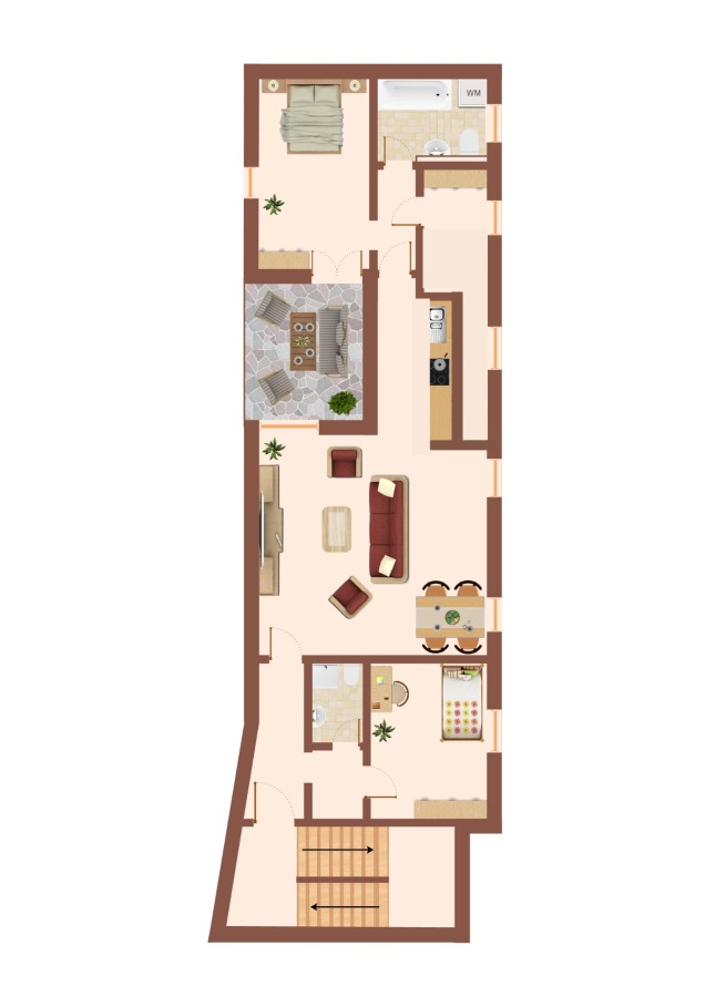 Grundriss Etagenwohnung K�then