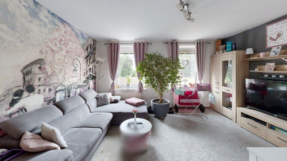 Wohnzimmer Etagenwohnung Kleinbadegast