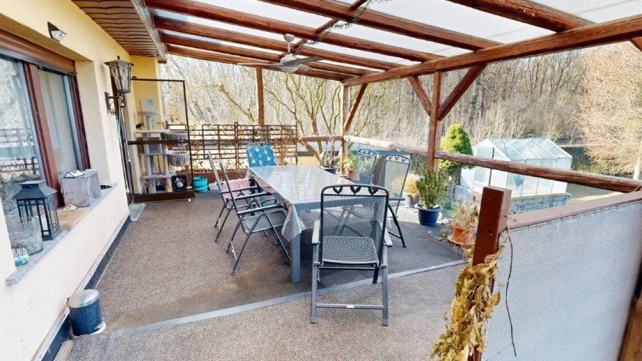 Blick auf Terrasse Einfamilienhaus W�rbzig