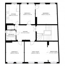 Grundriss 1.OG Ohne K�uferprovision!!! Eigennutzung + Mieteinnahme als interessante Kombination