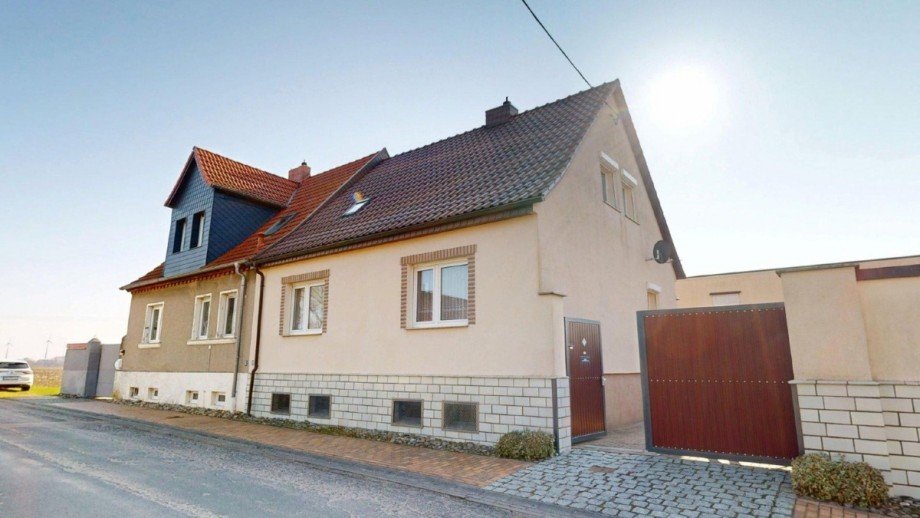 Vorderansicht Doppelhaush�lfte Scheuder