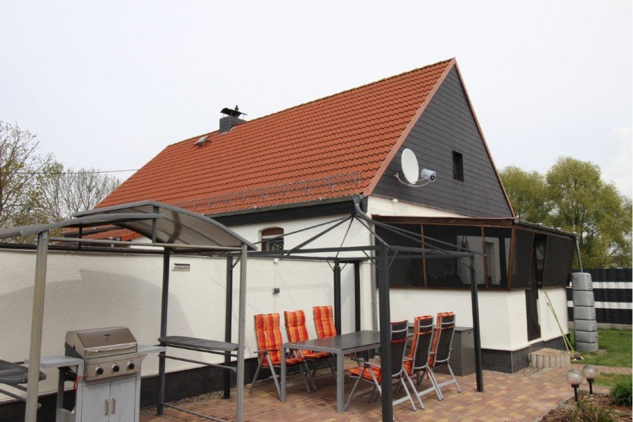 R�ckansicht Einfamilienhaus K�then