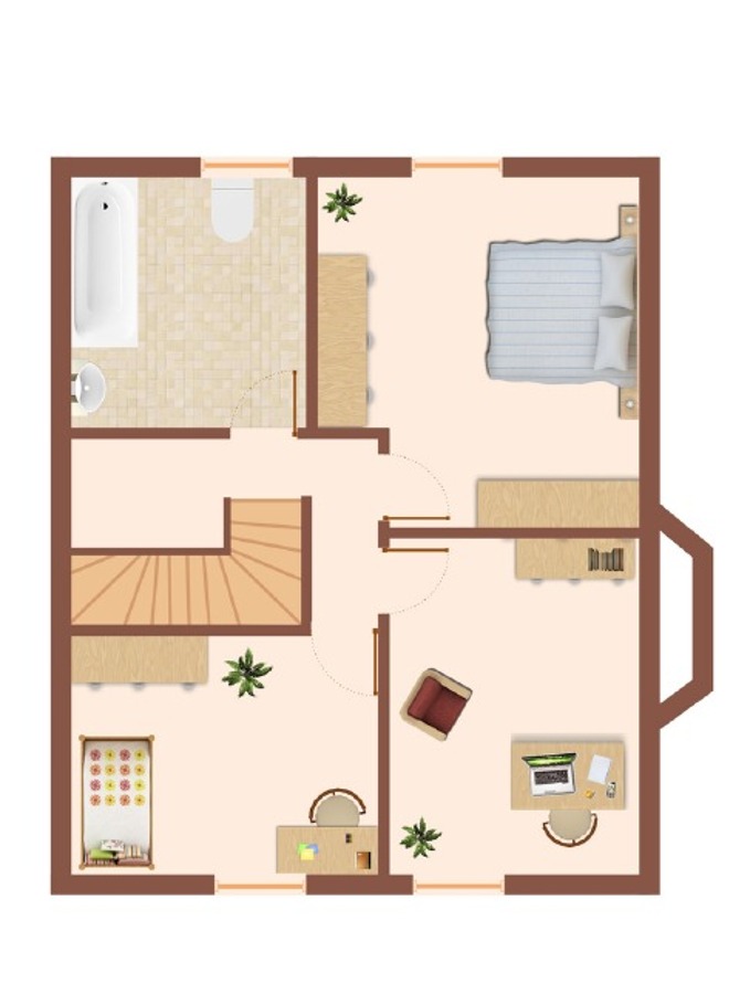 Grundriss DG Einfamilienhaus W�lknitz