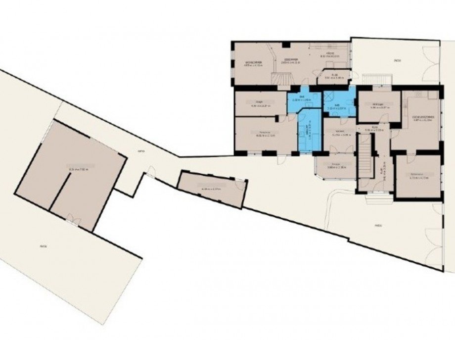 Grundriss EG Zweifamilienhaus Trebbichau