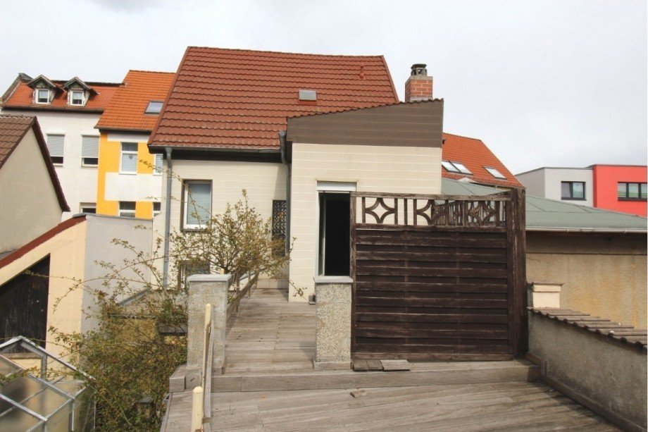 R�ckansicht Wohnhaus Reihenendhaus K�then