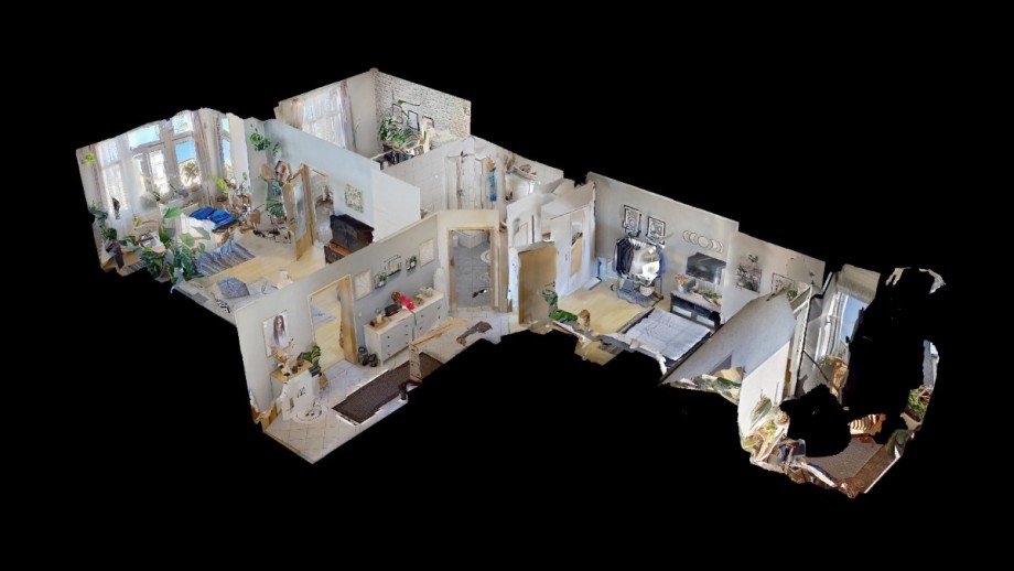 Grundriss mit M�beln Etagenwohnung K�then/ Anhalt