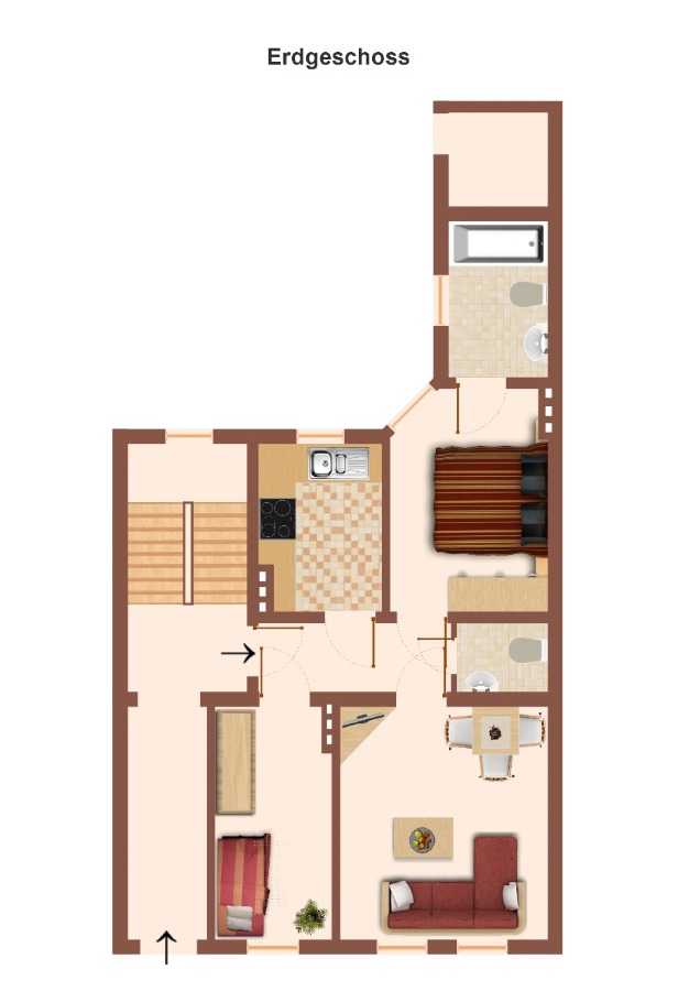 Grundriss EG Mehrfamilienhaus K�then